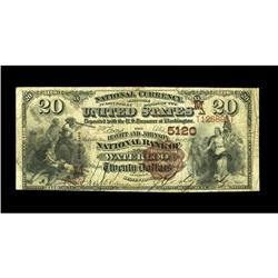Waterloo, IA - $20 1882 Brown Back Fr. 504 The Leavitt Waterloo, IA