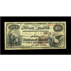 Ashland, KY - $10 1882 Brown Back Fr. 485 The Ashland N Ashland, KY