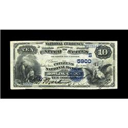 Bowling Green, KY - $10 1882 Date Back Fr. 545 The Citi Bowling Green, KY