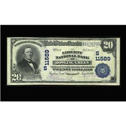 Bowling Green, KY - $20 1902 Plain Back Fr. 659 The Lib Bowling Green, KY