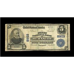 Burnside, KY - $5 1902 Plain Back Fr. 600 The First NB Burnside, KY