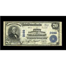 Carrollton, KY - $20 1902 Plain Back The First NB Carrollton, KY