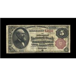 Catlettsburg, KY - $5 1882 Brown Back Fr. 471 The Big S Catlettsburg, KY