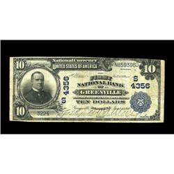 Greenville, KY - $10 1902 Plain Back Fr. 627 The First Greenville, KY