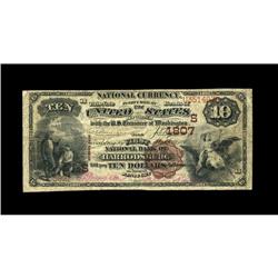 Harrodsburg, KY - $10 1882 Brown Back Fr. 484 The First Harrodsburg, KY