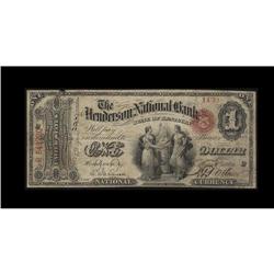 Henderson, KY - $1 Original Fr. 380 The Henderson NB Ch Henderson, KY