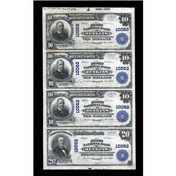 Jenkins, KY - $10-$10-$10-$20 1902 Plain Back Fr. 628/6 Jenkins, KY