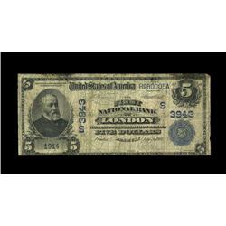 London, KY - $5 1902 Date Back Fr. 591 The First NB Ch. London, KY
