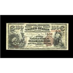 Louisville, KY - $100 1882 Brown Back Fr. 519 The First Louisville, KY