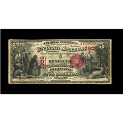 Louisville, KY - $5 1875 Fr. 402 The Kentucky NB Ch. # Louisville, KY