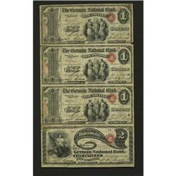 Louisville, KY - $1-$1-$1-$2 Original Fr. 382/389 The G Louisville, KY