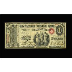 Louisville, KY - $1 Original Fr. 382 The German NB Ch. Louisville, KY