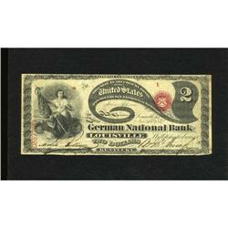 Louisville, KY - $2 Original Fr. 389 The German NB Ch. Louisville, KY