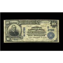 Newport, KY - $10 1902 Plain Back The American NB Newport, KY