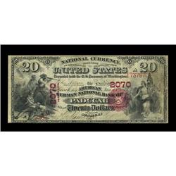 Paducah, KY - $20 1875 Fr. 431 The American German NB C Paducah, KY