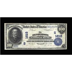 Henderson, KY - $100 1902 Date Back Fr. 691 The Henders Henderson, KY
