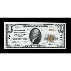 Lexington, KY - $10 1929 Ty. 2 First NB & TC Ch. # 906A Lexington, KY