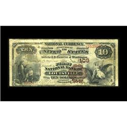 Louisville, KY - $5 1882 Brown Back The First NB Louisville, KY