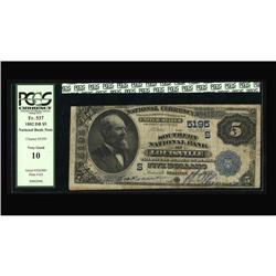 Louisville, KY - $5 1882 Date Back Fr. 537 The Southern Louisville, KY