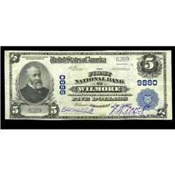 Wilmore, KY - $5 1902 Plain Back Fr. 601 The First NB C Wilmore, KY
