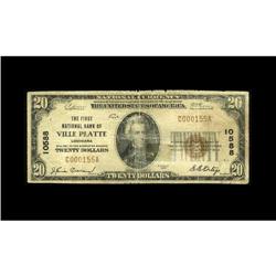Ville Platte, LA - $20 1929 Ty. 1 The First NB Ville Platte, LA