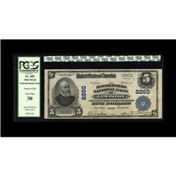 Lewiston, ME - $5 1902 Plain Back The Manufacturers NB Lewiston, ME