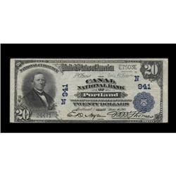 Portland, ME - $20 1902 Plain Back Fr. 650 The Canal NB Portland, ME