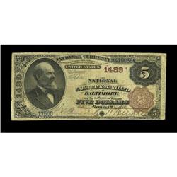 Baltimore, MD - $5 1882 BB The National Union Bank Baltimore, MD