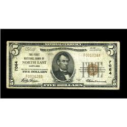 North East, MD - $5 1929 Ty. 1 The First NB Ch. # 7064T North East, MD