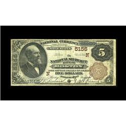 Boston, MA - $5 1882 BB The National Shawmut Bank Boston, MA