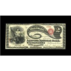 Springfield, MA - $2 Original Fr. 387 The Agawam NB Ch. Springfield, MA