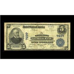 Wellesley, MA - $5 1902 Plain Back The Wellesley NB Wellesley, MA
