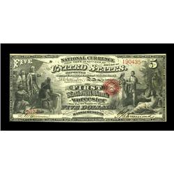 Worcester, MA - $5 Original Fr. 394 The First NB Ch. # Worcester, MA