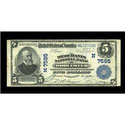Worcester, MA - $5 1902 Plain Back Fr. 598 The Merchant Worcester, MA