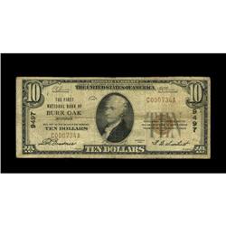 Burr Oak, MI - $10 1929 Ty. 1 The First NB Ch. # 9497A Burr Oak, MI