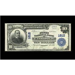 Cassopolis, MI - $10 1902 Plain Back Fr. 626 The Cassopolis, MI