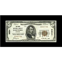 Hartford, MI - $5 1929 Ty. 1 The Olney NB Ch. # 9854A v Hartford, MI