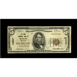 Mason, MI - $5 1929 Ty. 1 The Dart NB Ch. # 12697The on Mason, MI
