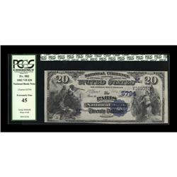 Paris, MO - $20 1882 Value Back Fr. 581 The Paris NB Ch Paris, MO