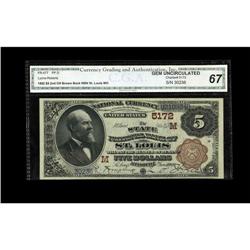 Saint Louis, MO - $5 1882 Brown Back The State NB Saint Louis, MO