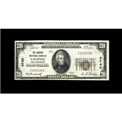 Lakeport, NH - $20 1929 Ty. 1 The NB of Lakeport Ch. # Laconia, NH