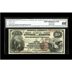 Newport, NH - $10 1882 Brown Back Fr. 480 The First NB Newport, NH