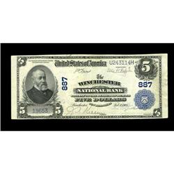 Winchester, NH - $5 1902 Plain Back Fr. 598 The Winches Winchester, NH