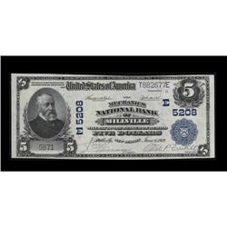 Millville, NJ - $5 1902 Plain Back Fr. 606 The Mechanic Millville, NJ