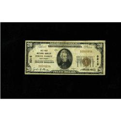 Perth Amboy, NJ - $20 1929 Ty. 1 The First NB Perth Amboy, NJ