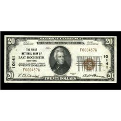 East Rochester, NY - $20 1929 Ty. 1 The First NB Ch. # East Rochester, NY