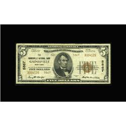 Gainesville, NY - $5 1929 Ty. 2 The Gainesville NB Gainesville, NY