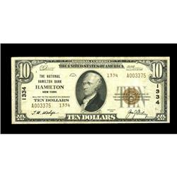 Hamilton, NY - $10 1929 Ty. 2 The National Hamilton Ban Hamilton, NY