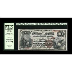 New York, NY - $10 1882 Brown Back Fr. 480 The NB of Co New York, NY