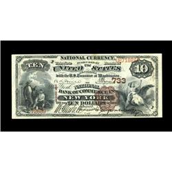 New York, NY - $10 1882 Brown Back Fr. 480 The NB of Co New York, NY